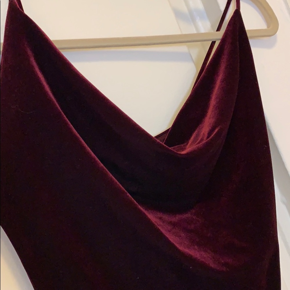 Burgundy Velvet Dress